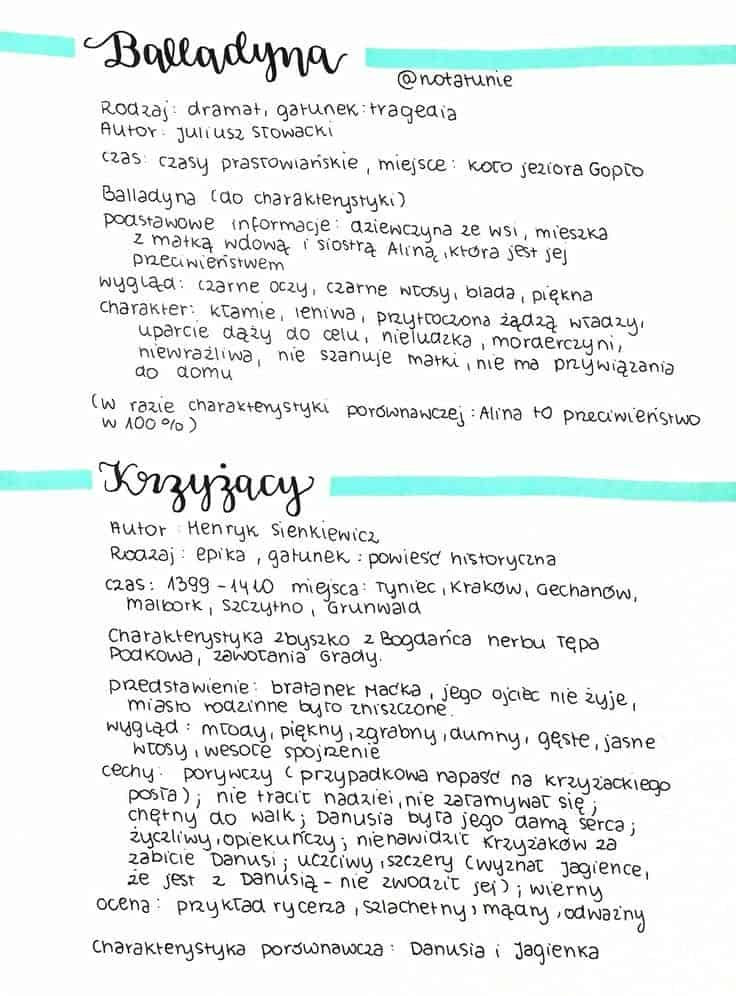 Notatki Język Polski Klasa 7 8 Pdf Matura I Egzamin ósmoklasisty Arkusze Zadania Przecieki 9912