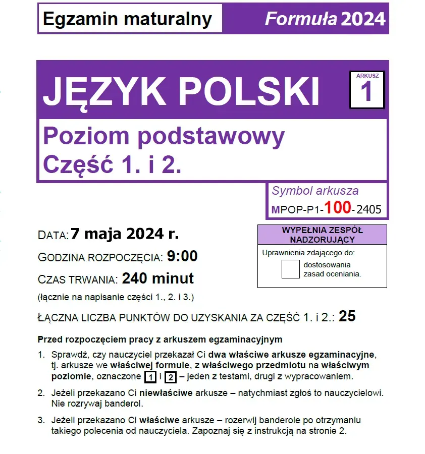matura 2024 przeciek polski 2024